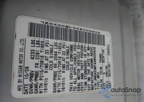 2010 Nissan Rogue S из США, поврежденный, VIN JN8AS5MT4AW008606